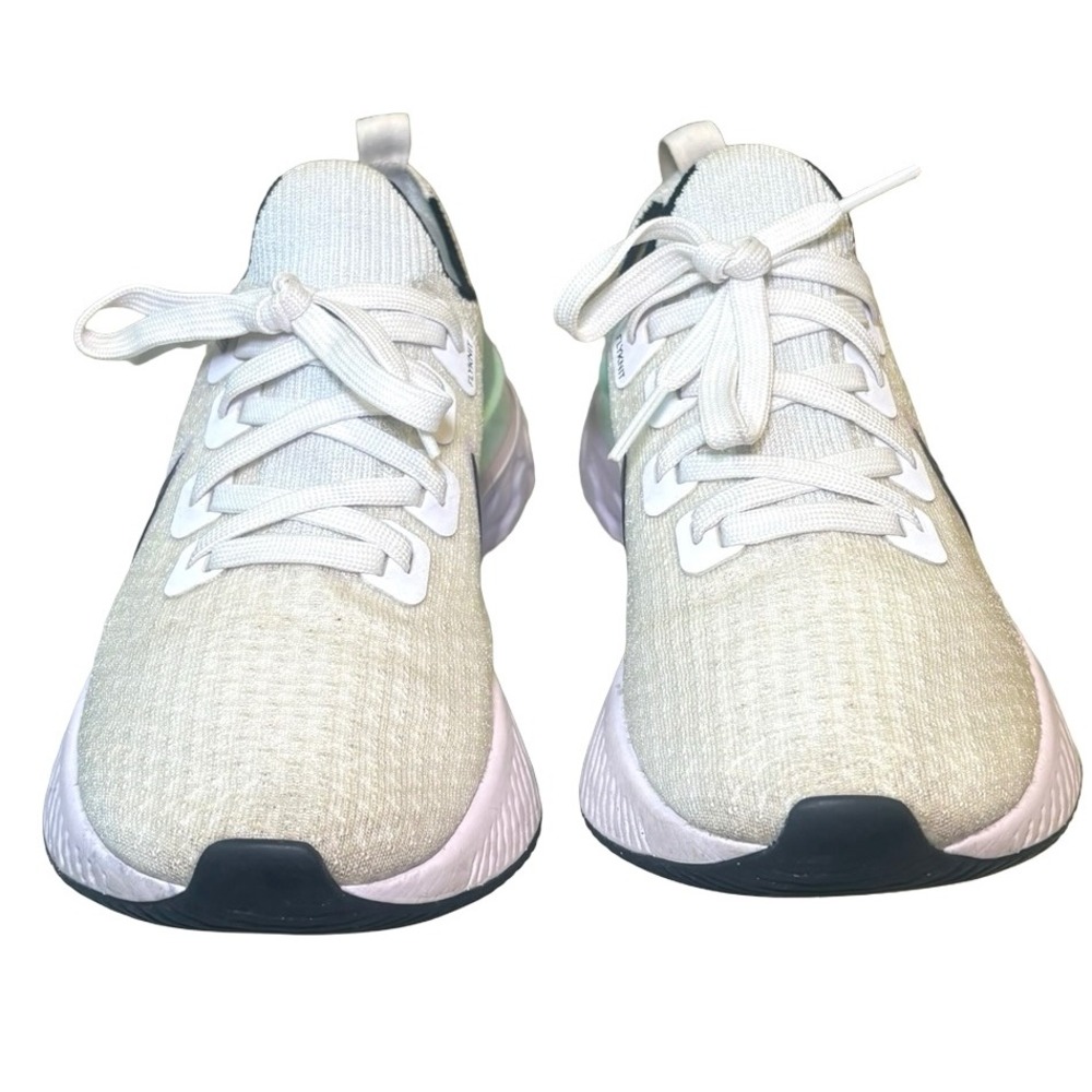 Nike React Infinity Run Flyknit Womens 6.5 White Pistachio Pink CD4372-100 - Picture 4 of 8
